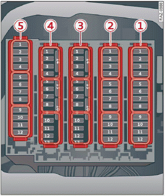 Fig. 196 Left side of the luggage compartment