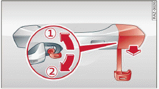 Fig. 21 Driver's door: door lock cylinder