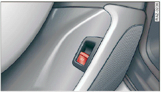 Fig. 27 Driver's door: opening the luggage compartment lid