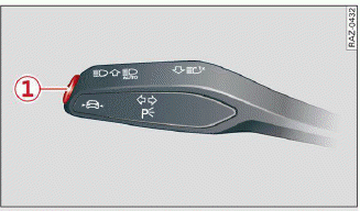 Fig. 118 Turn signal lever: lane departure warning button